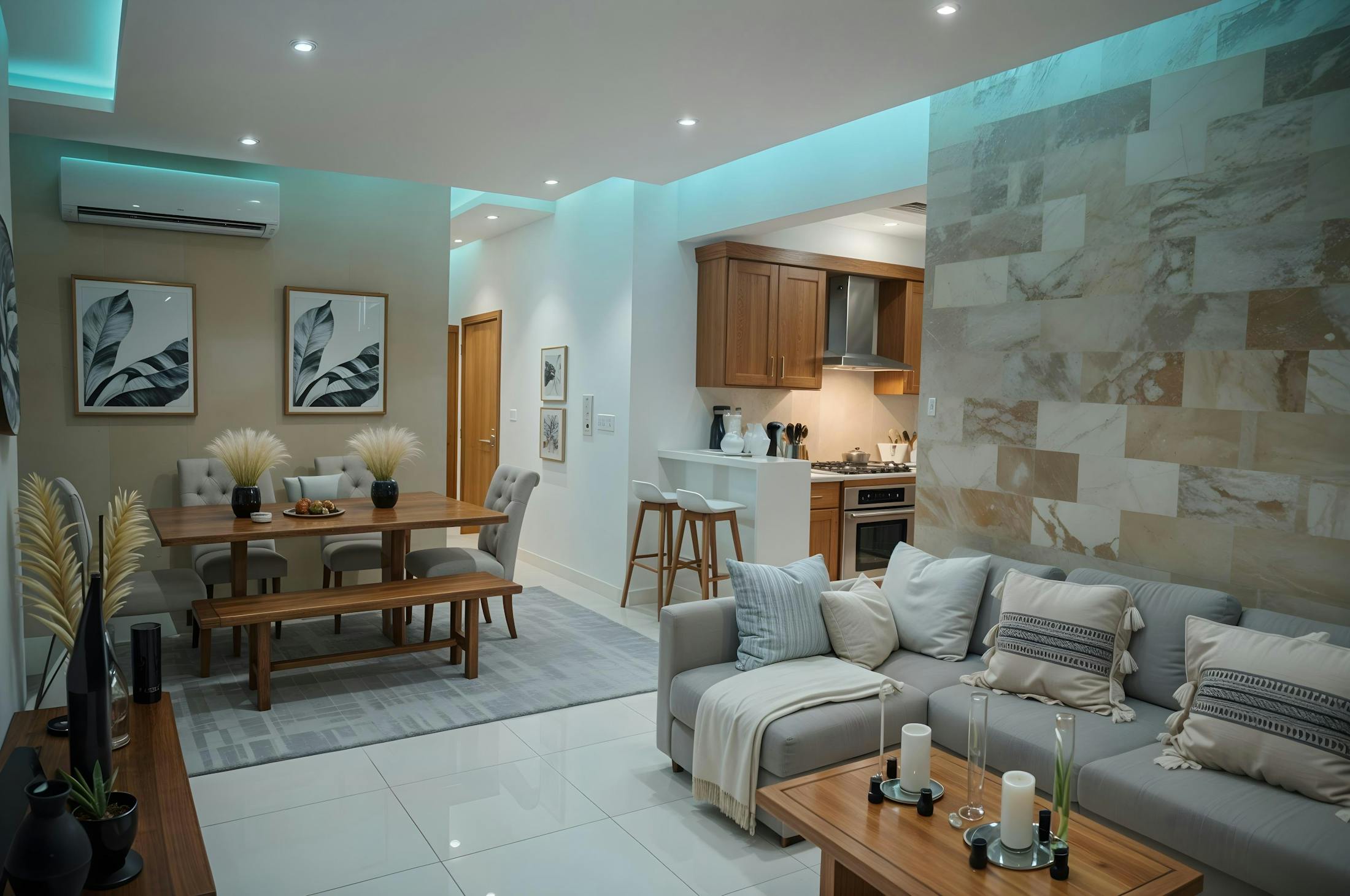 Open plan interior with premium air conditioning
